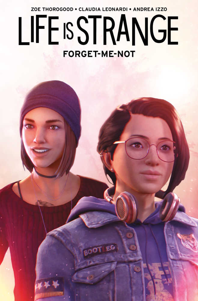 Cover of 'Life is Strange: Forget-Me-Not' featuring two characters with a soft, warm background.