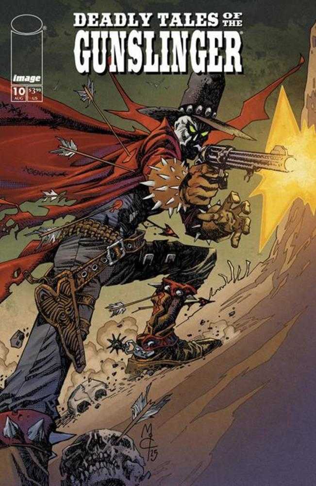 Comic book cover of 'Deadly Tales of the Gunslinger' featuring a character with a gun and red cape.