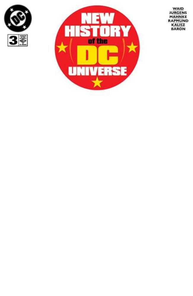 New History Of The DC Universe #3 (Of 4) Cover F Blank Variant