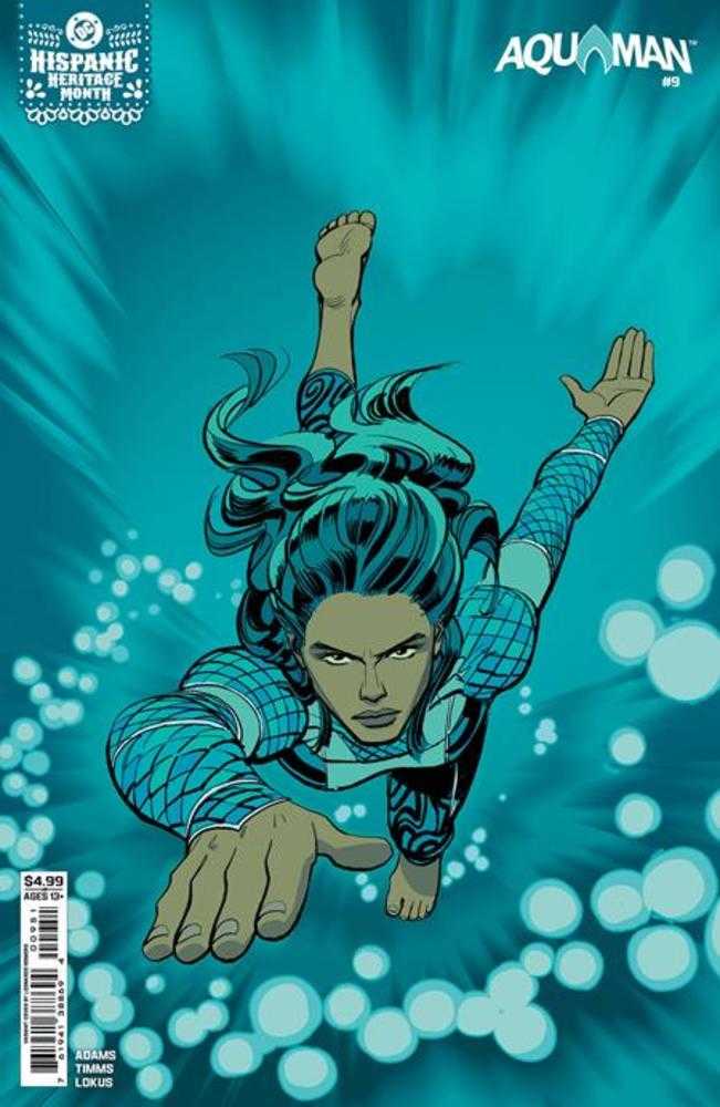 Aquaman #9 Cover E Leonardo Romero Hispanic Heritage Month Aquagirl (Lorena Marquez) Card Stock Variant
