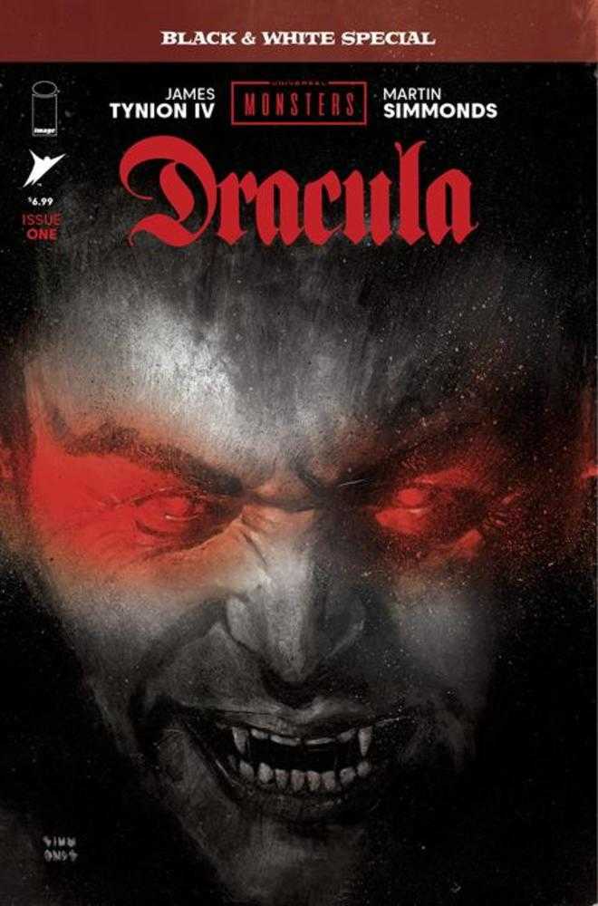 Comic book cover of 'Dracula' with a dark and intense design.