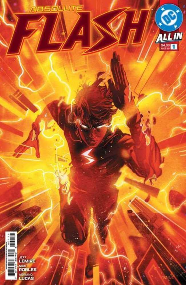 Comic book cover of 'Absolute Flash' with a character in a dynamic pose.