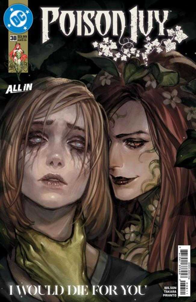 Comic book cover featuring two characters with a dark background and 'Poison Ivy' title.