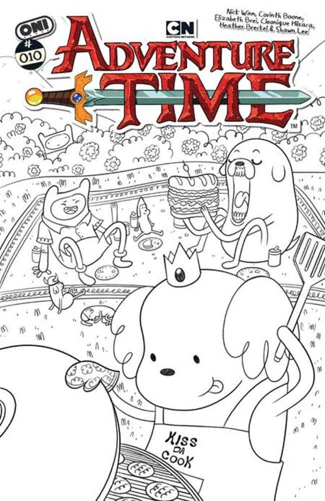 Adventure Time (2025) #10 Cover F 1 in 50 Nick Winn Black & White Variant