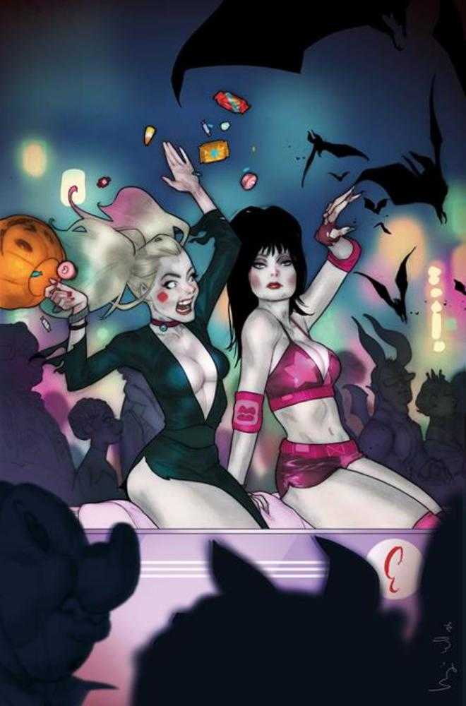 Harley Quinn X Elvira #6 Cover I 1 in 10 Ben Caldwell Full Art Variant