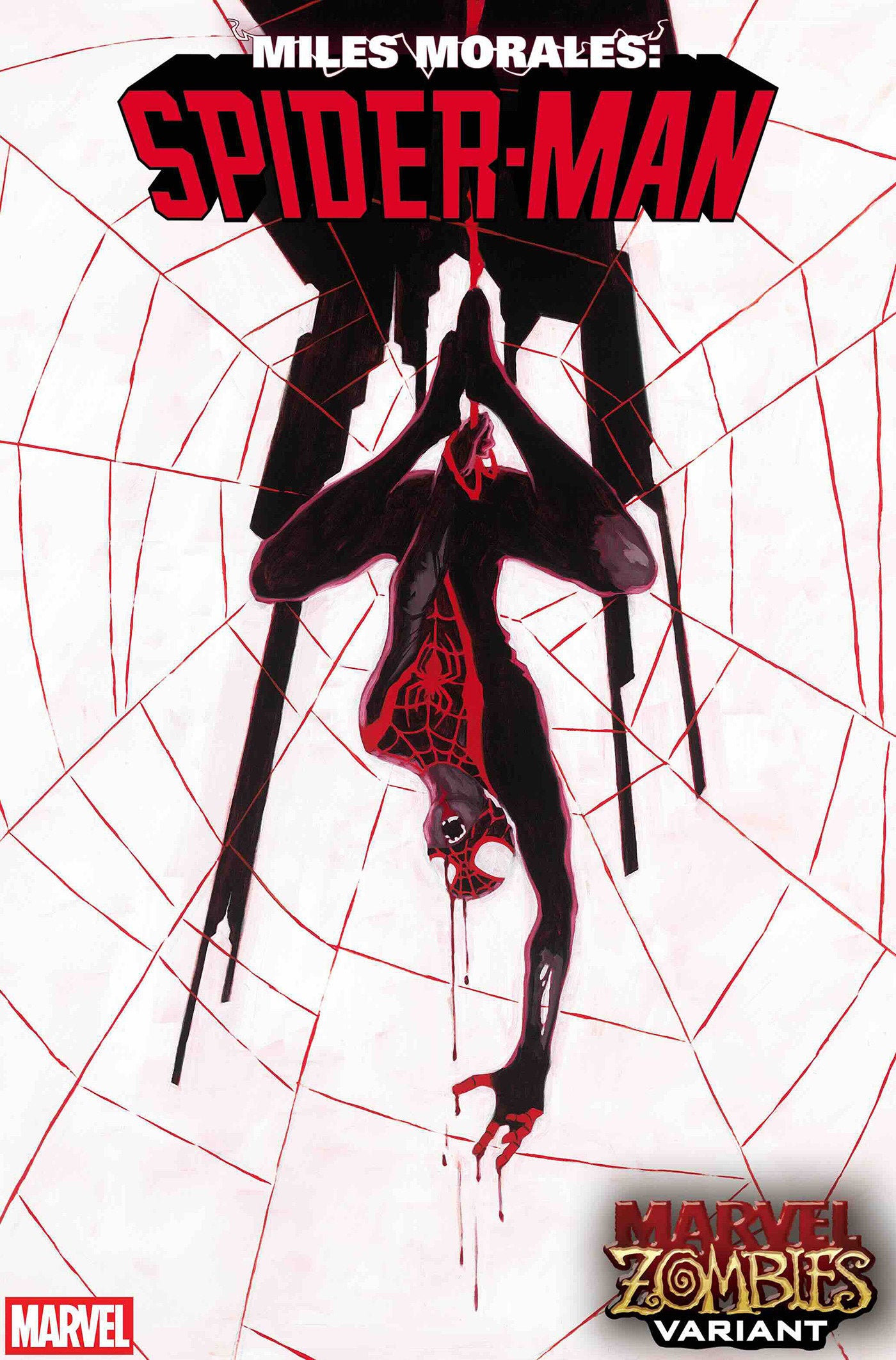 Comic book cover featuring Spider-Man in a dynamic pose with red accents on a white background.