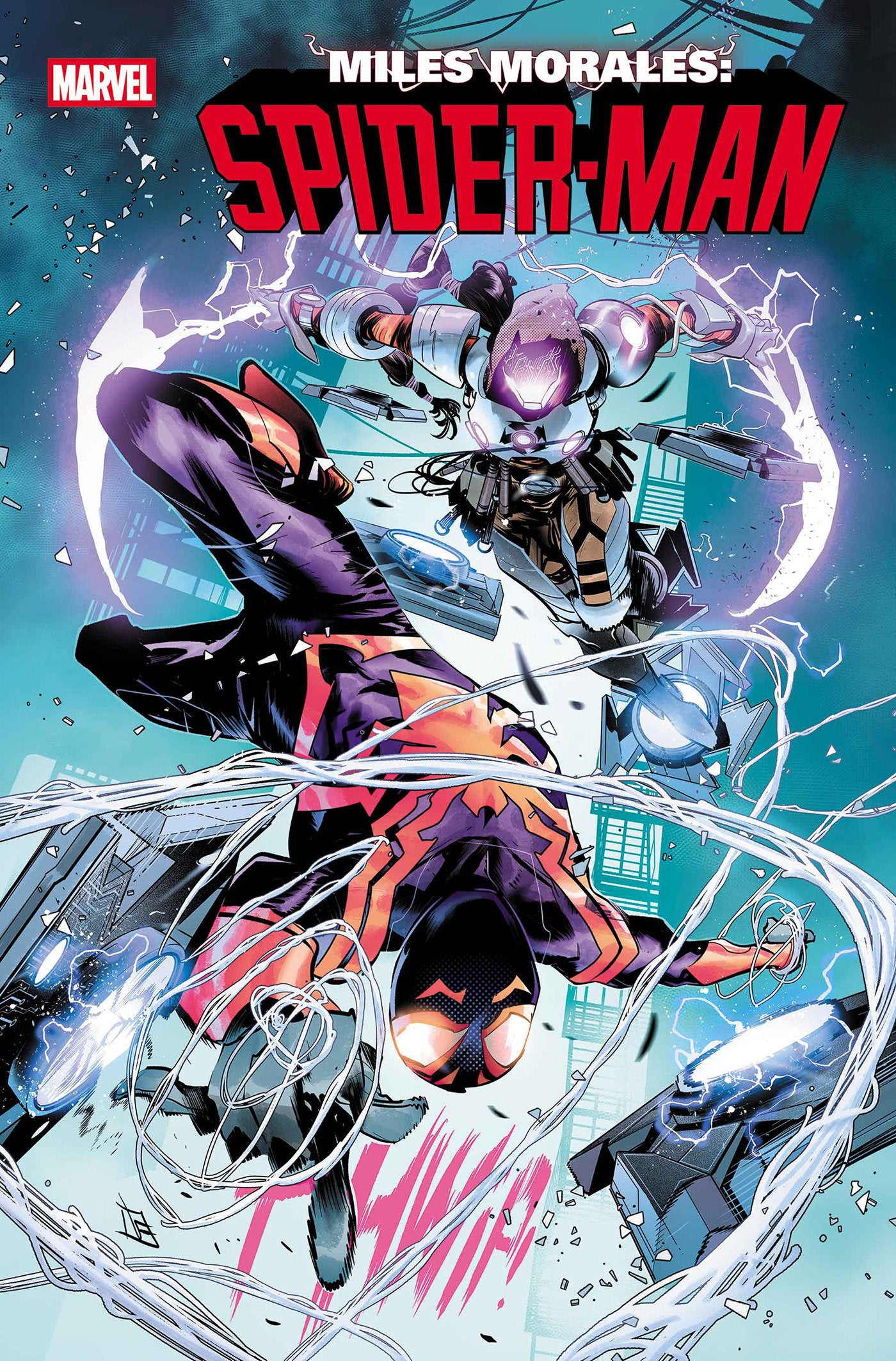 Comic book cover featuring Spider-Man in action with dynamic pose and superhero costume.