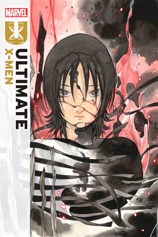 Comic book cover featuring a character from Marvel's Ultimate X-Men series with a stylized design.