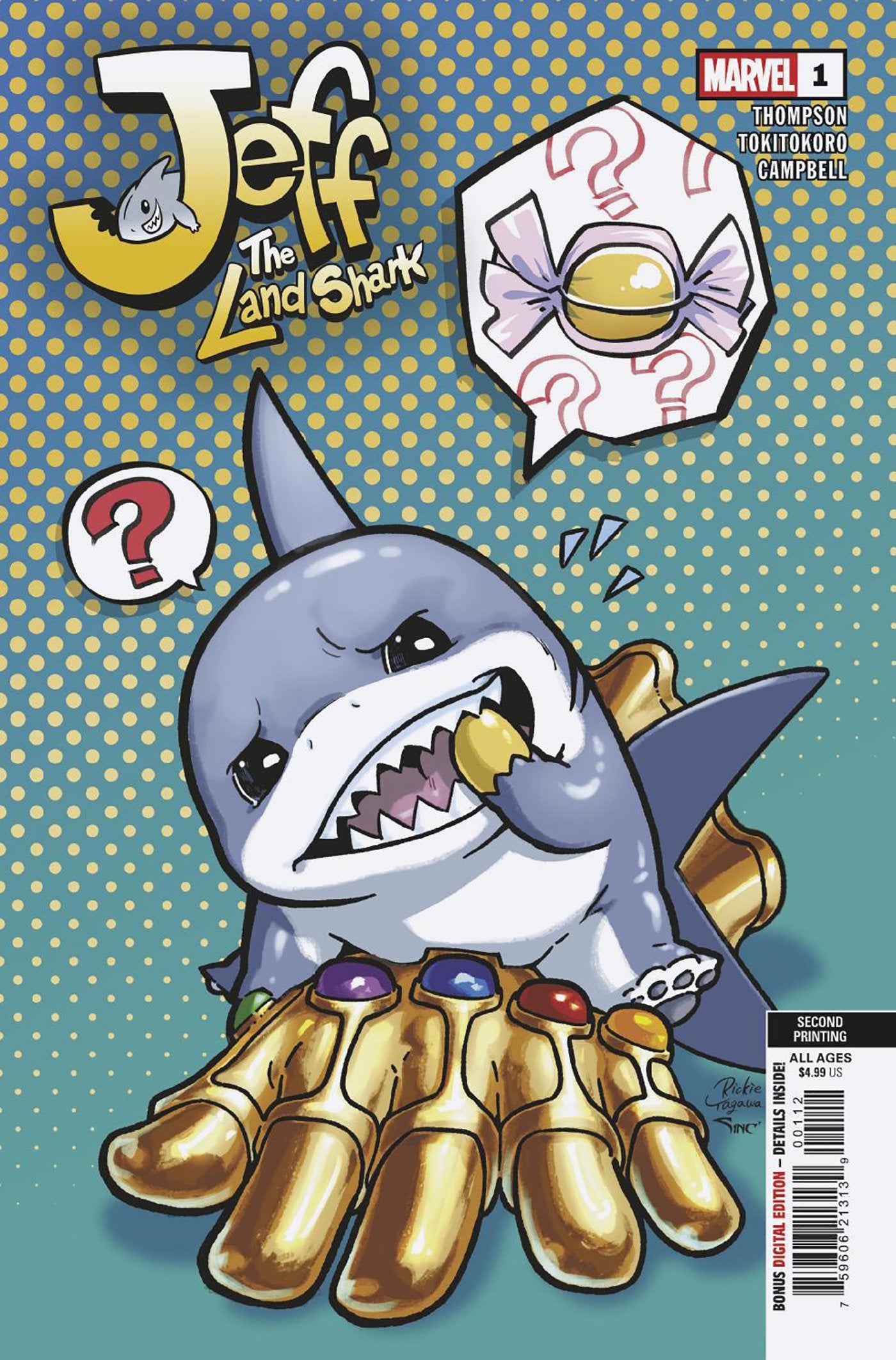 Jeff The Land Shark #1 Rickie Yagawa 2nd Print Variant – Black