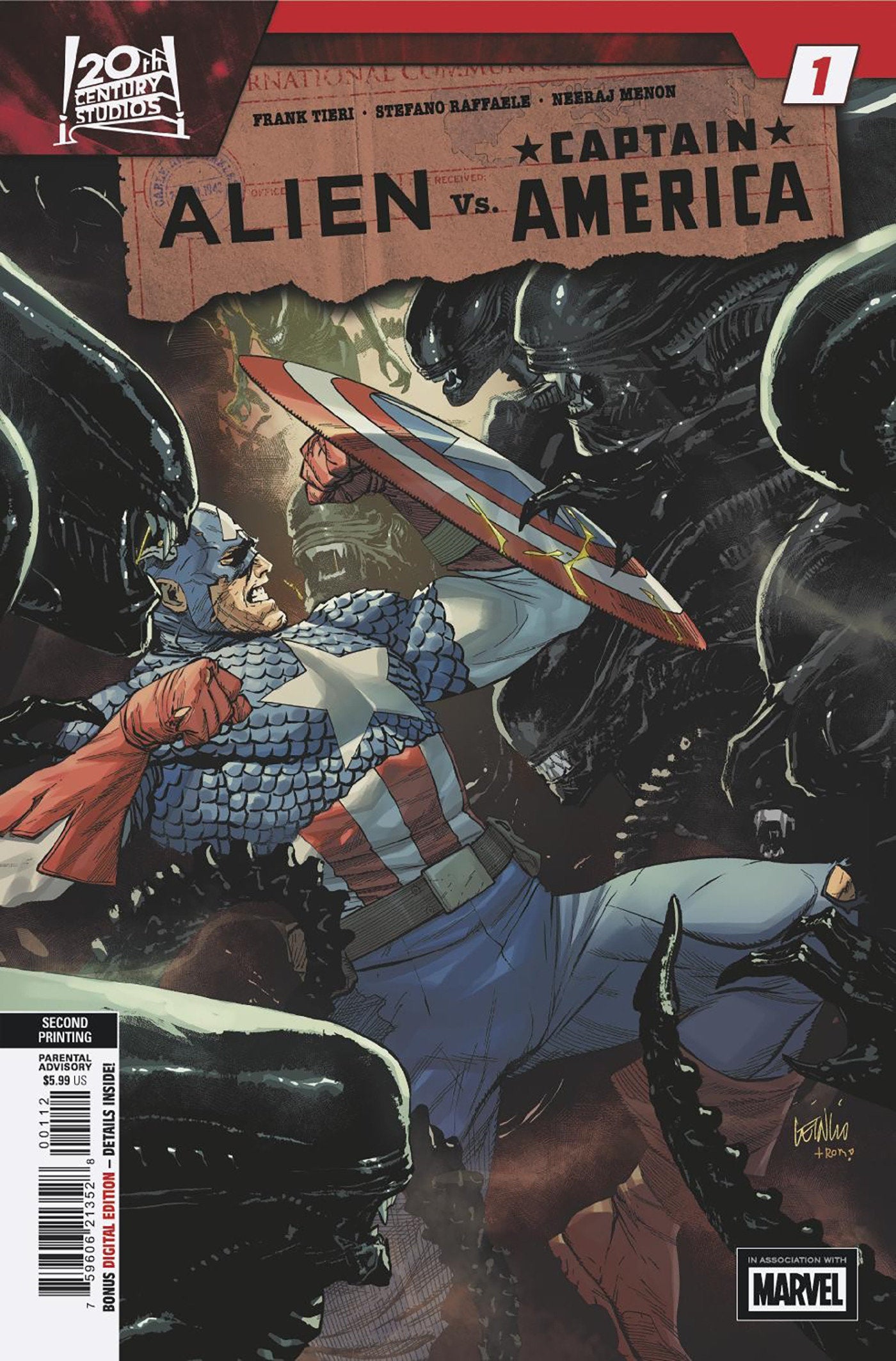 Alien Vs. Captain America (2026) #1 Second Printing