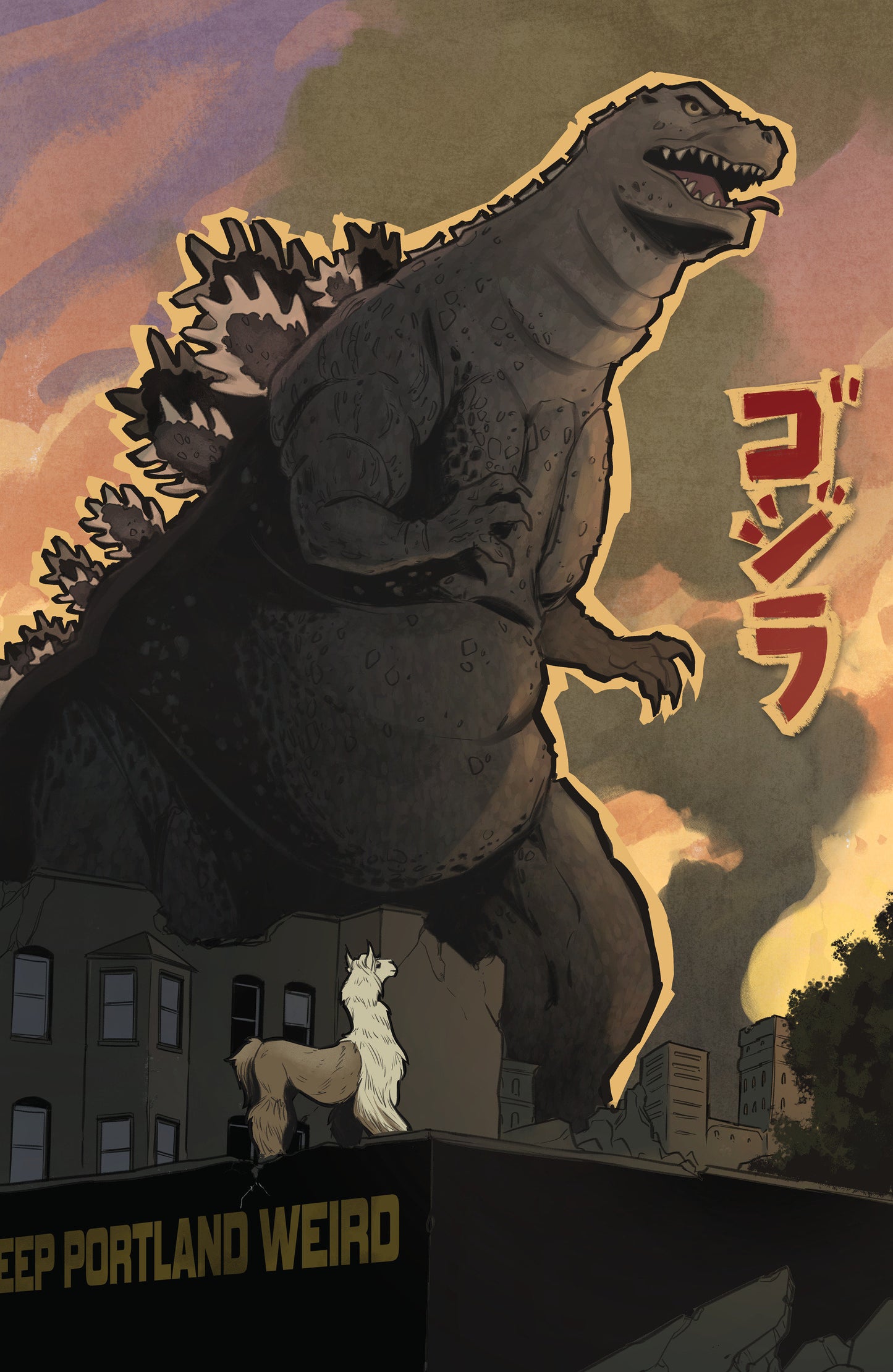 Godzilla vs. America: Portland Variant Ri (50) (Yarsky Full Art)