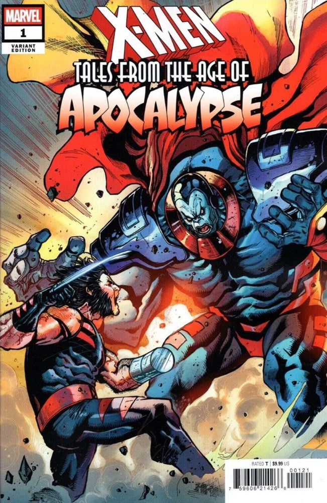 Comic book cover of 'X-Men: Tales from the Age of Apocalypse' with two characters in a fight.