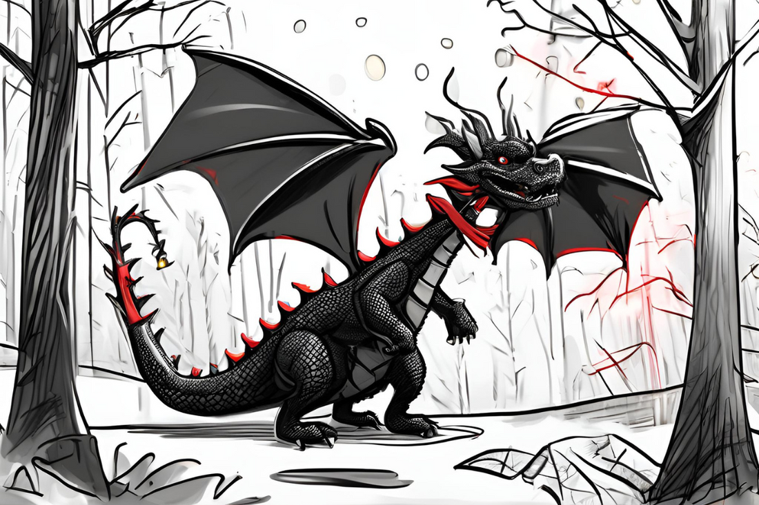 Black Dragon wearing a red scarf