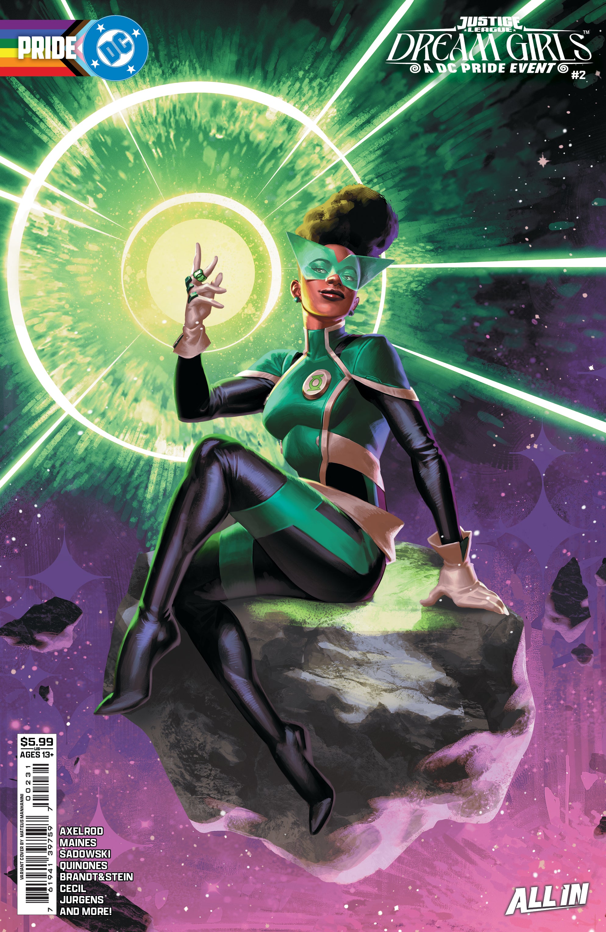 Justice League Dream Girls A DC Pride Event #2 (Of 4) Cover C Mateus Manhanini Card Stock Variant