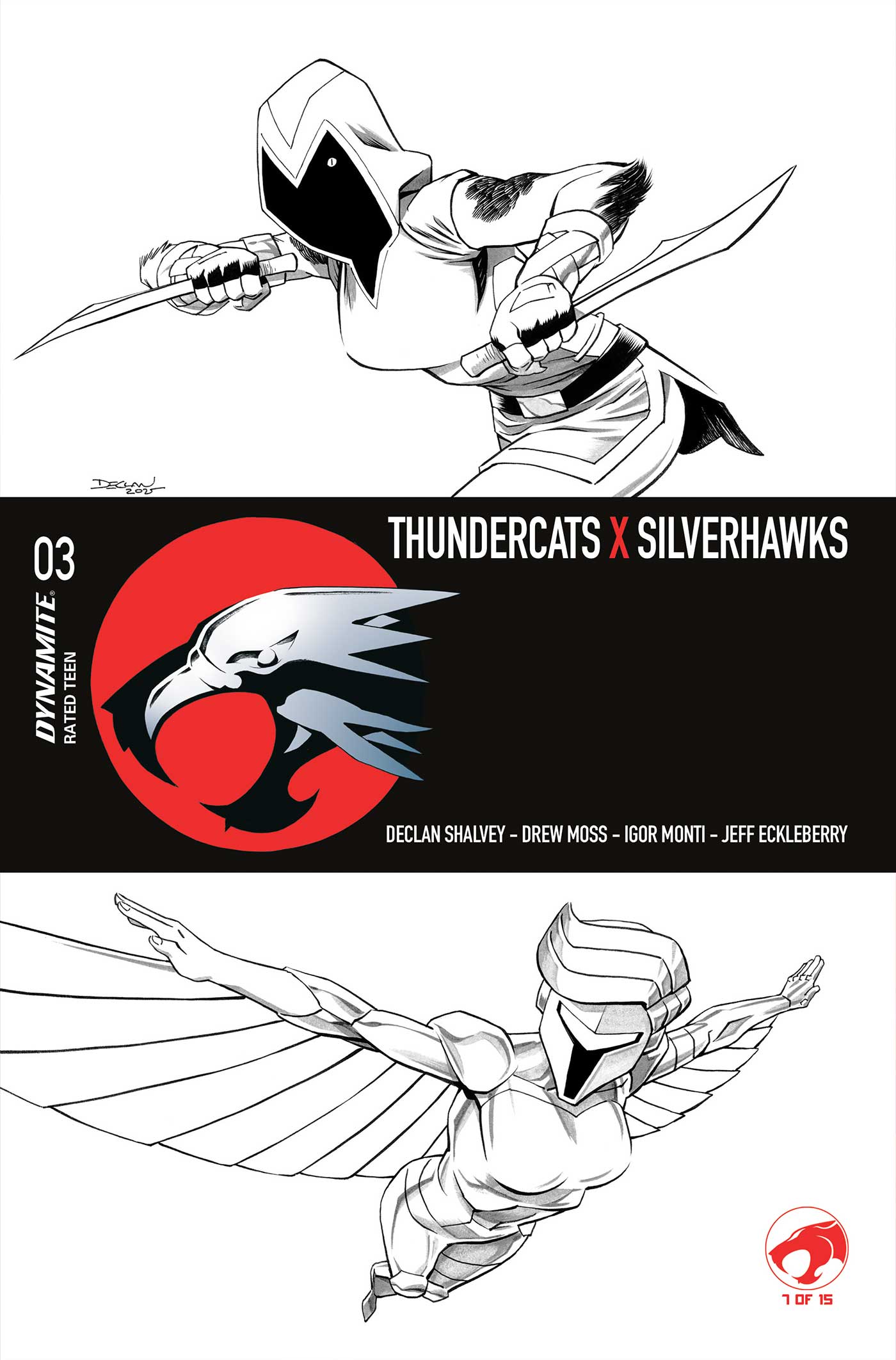 Thundercats X Silverhawks #3 Cover L Declan Shalvey Line Art Variant
