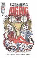 Comic book cover featuring artistic design with text 'Post Malone's Big Rig' and characters.