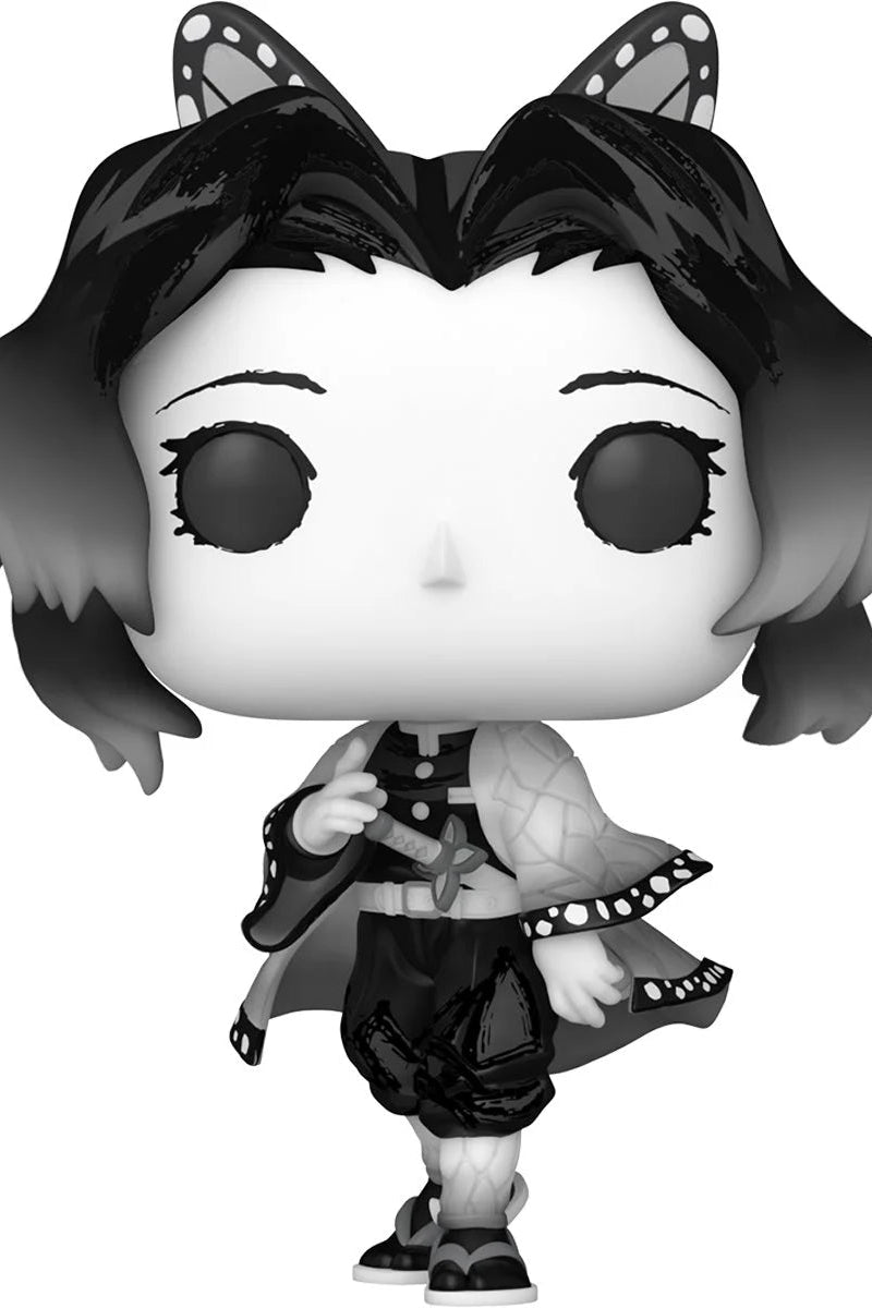 Funko Pop! vinyl figure with black and white hair and outfit on a white background