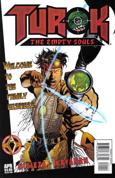 Comic book cover featuring Turok with a weapon and text 'Turok: The Empty Souls'.