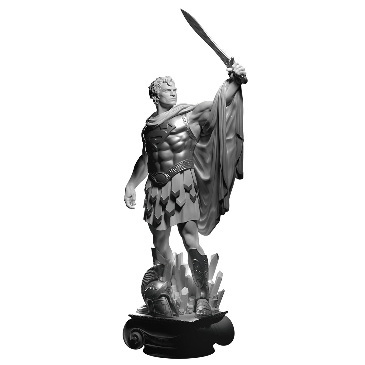 Superman: Prince of Krypton Statue — Silver Edition