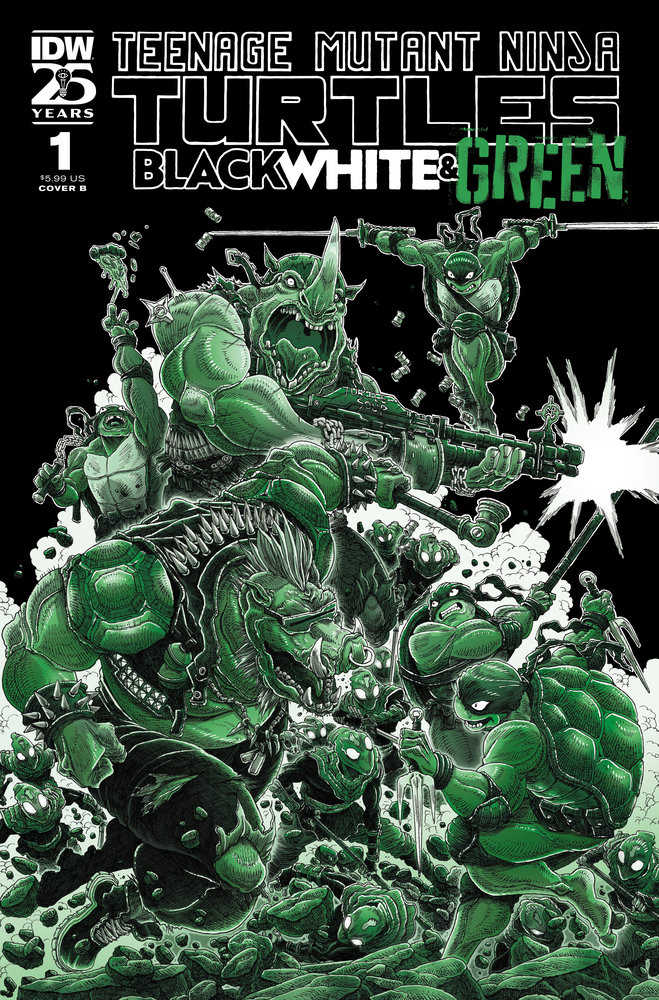 Teenage Mutant Ninja Turtles: Black, White, And Green (2024) #1B
