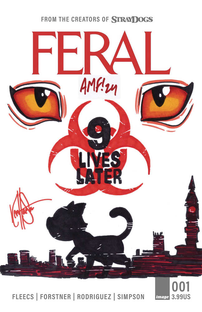 Df Feral #1 Blank Variant Fleecs Signed & Remarked Haeser Sketch (C