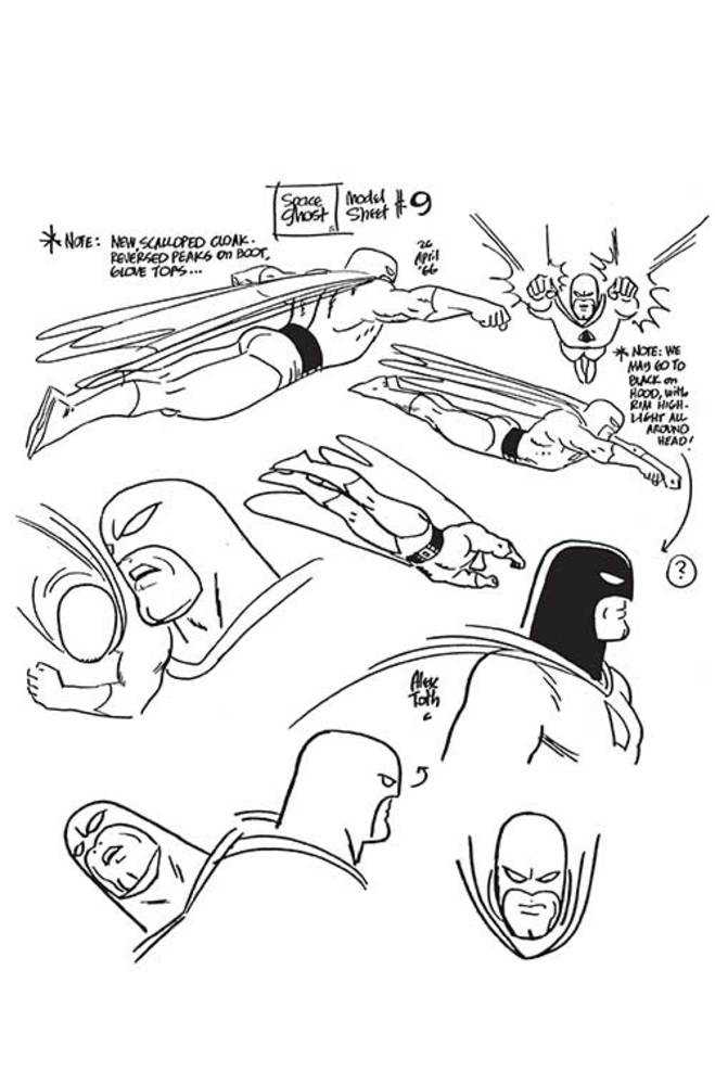 Space Ghost #6 Cover Q 7 Copy Foc Variant Edition Toth Model Sheet Virgin