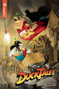 Cover of DuckTales featuring animated characters Scrooge McDuck and his nephews Huey, Dewey, and Louie, with a focus on a criminal scheme involving a jail setting.