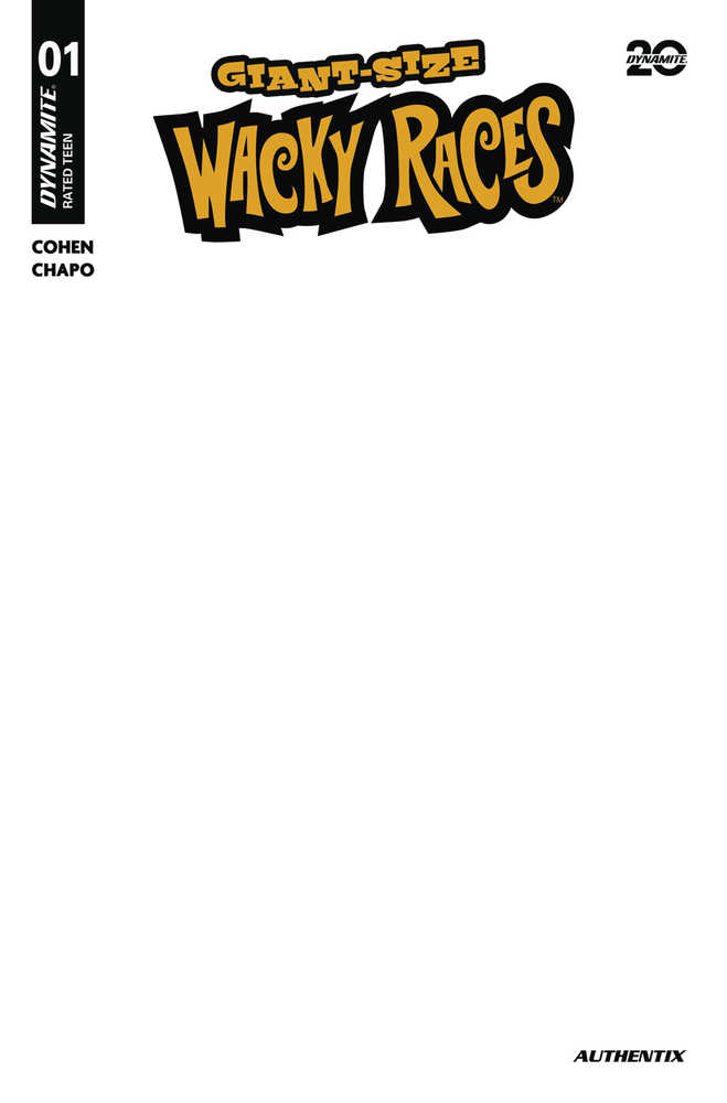 Giant-Size Wacky Races #1 Cover D Blank Authentix