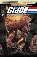 Comic book cover of G.I. Joe featuring a character holding a weapon.
