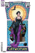Comic book cover featuring Catwoman in a black and purple outfit with a decorative border.