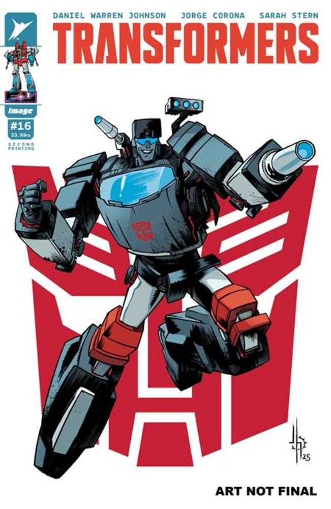 Comic book cover of 'Transformers' with robot character and red 'A' logo