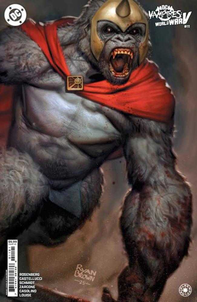 DC vs Vampires World War V #11 (Of 12) Cover B Ryan Brown Card Stock Variant