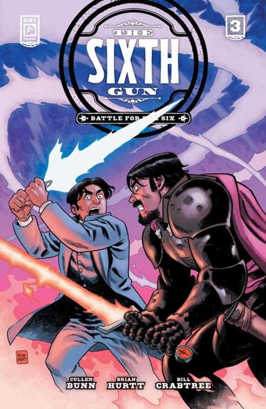 Comic book cover of 'The Sixth Gun' with two characters holding a weapon.