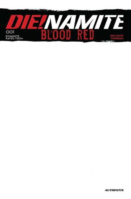 Comic book cover titled 'Die! Namite Blood Red' with a white background