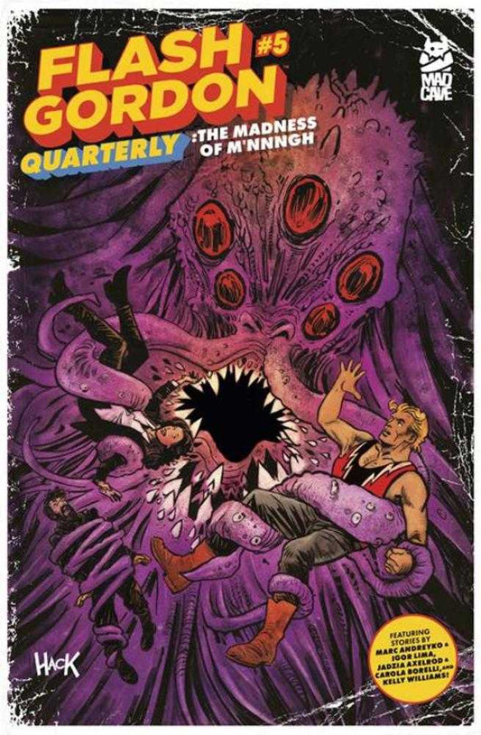 Cover of 'Flash Gordon Quarterly' with a purple creature and character, featuring the number 5.