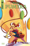 Comic book cover featuring a character from 'ThunderCats' with dynamic background