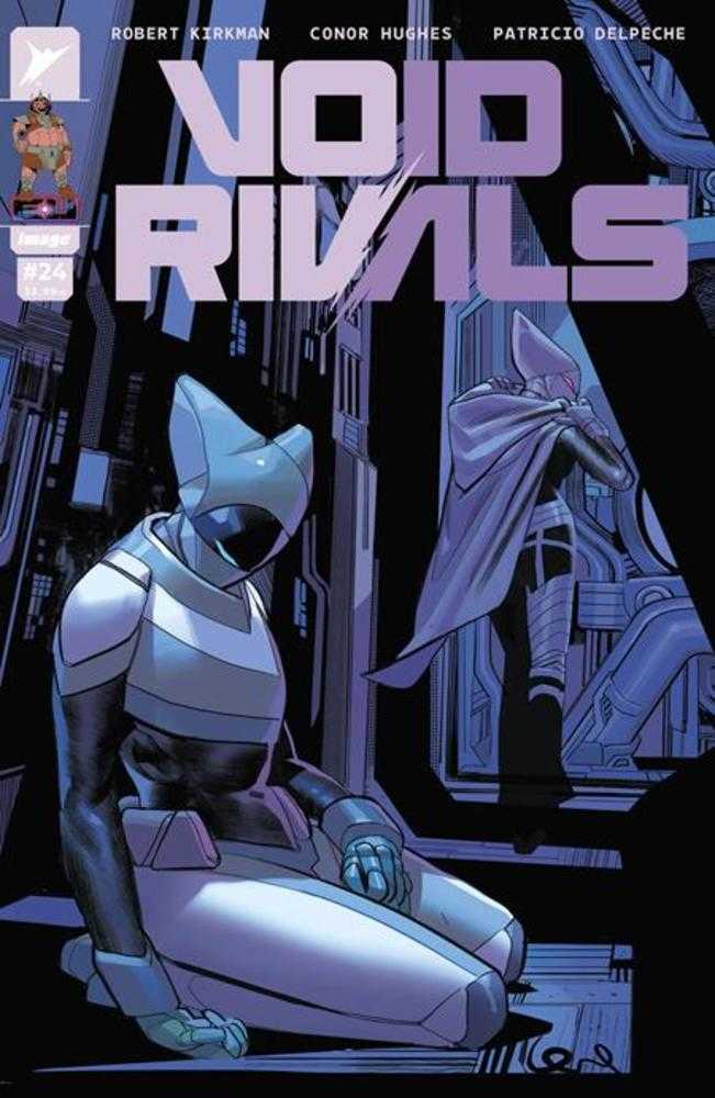 Comic book cover titled 'Void Rivals' featuring a robot and another figure in a futuristic setting.