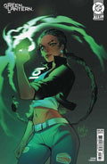 Comic book cover featuring a character with green energy and 'Green Lantern' branding.