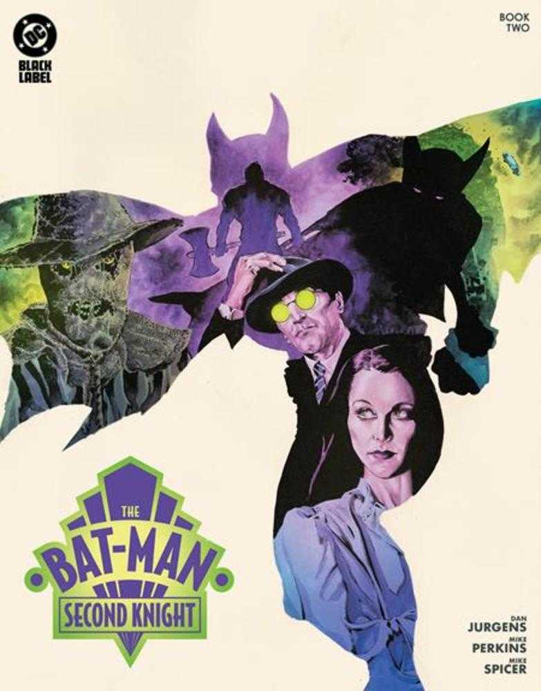 Comic book cover featuring a silhouette of a character and a woman with 'The Batman: Second Knight' title.