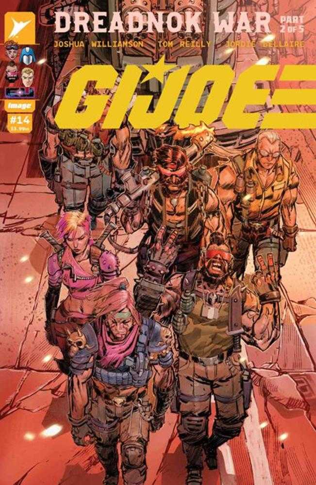 Comic book cover featuring a group of characters with 'G.I. Joe' branding.