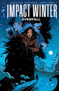 Comic book cover titled 'Impact Winter: Evenfall' with two characters in a snowy landscape.