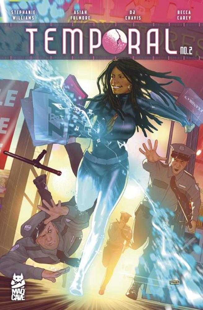 Comic book cover titled 'Temporal' featuring a character with energy effects.