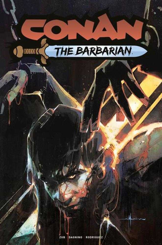 Cover of 'Conan the Barbarian' with a stylized illustration of a warrior holding a sword.
