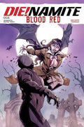 Comic book cover titled 'Die! Namite: Blood Red' with two characters in a cemetery.