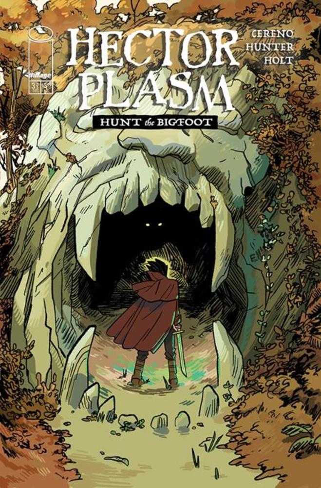 Comic book cover featuring a creature and a person in a forest setting with 'Hector Plasm' text.