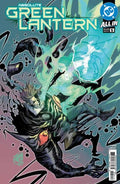 Comic book cover featuring Green Lantern and an enemy, with DC logo.