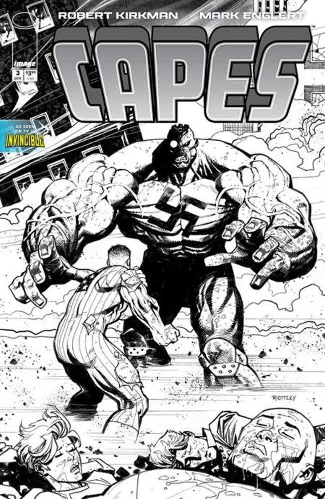 Capes #3 Cover E 1 in 50 Ryan Ottley Black & White Variant