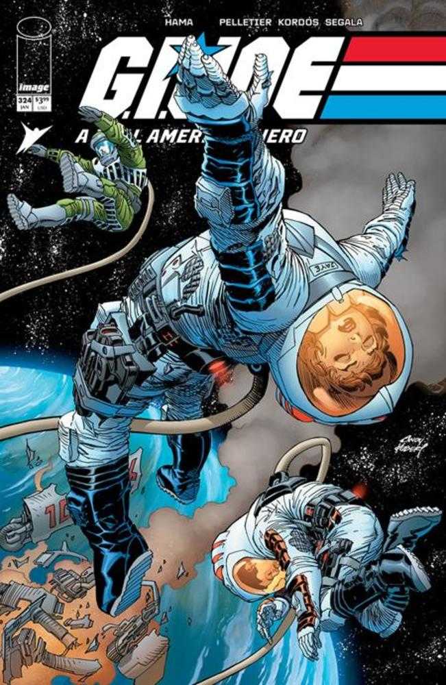 Comic book cover featuring astronauts and a robot with 'G.I. Joe' branding.