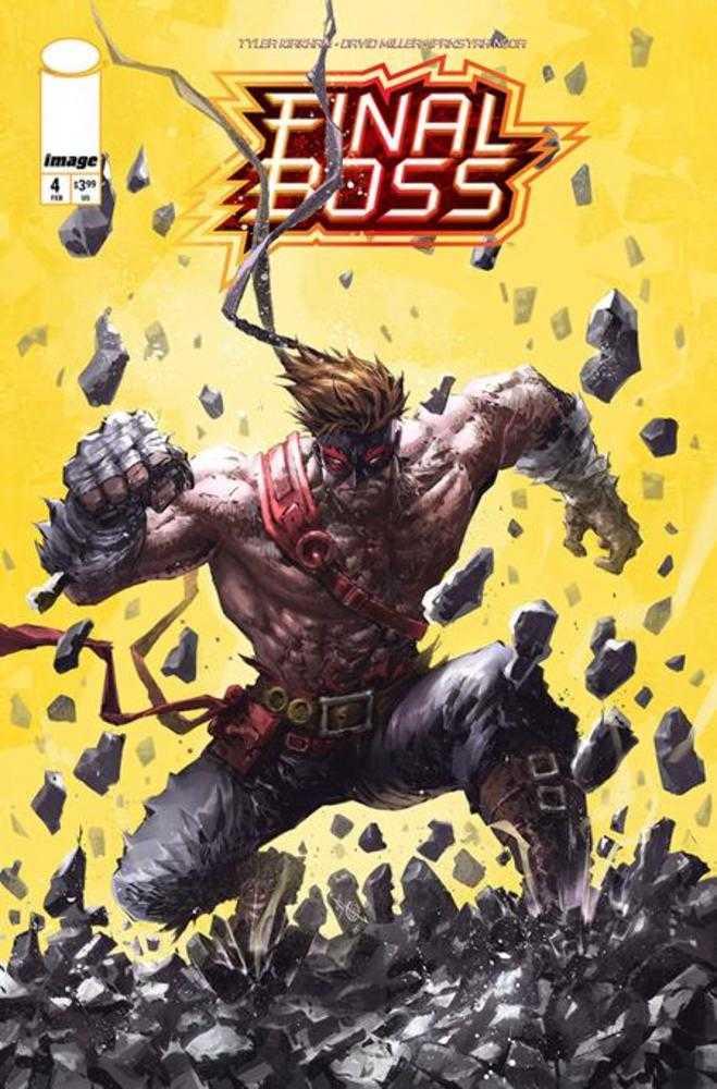 Comic book cover of 'Final Boss' with a muscular character on a yellow background