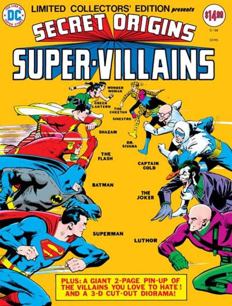 Comic book cover featuring superhero villains with colorful artwork and text.